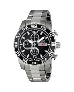 Men's Invicta II Chronograph Stainless Steel Black Dial Watch
