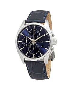 Men's Jazzmaster Chronograph (Cow) Leather Blue Dial Watch