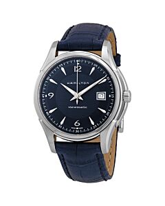 Men's Jazzmaster Viewmatic (Calfskin) Leather Blue Dial Watch