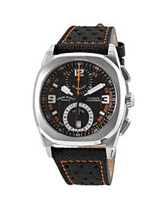 Men's JH9 Chronograph Cavnas with Orange Stitching Black Dial Watch