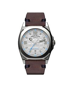 Men's JH9 Datum Leather Silver Dial Watch