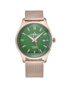 Mens-Jules-Classic-Stainless-Steel-Green-Dial-Watch