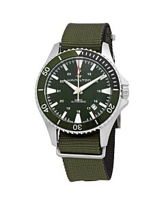 Men's Khaki Navy Nylon NATO Green Dial Watch