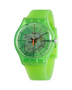 Men's Kiwi Vibes (Translucent) Silicone Green Transparent Dial Watch