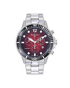 Men's Lagoon Chronograph Stainless Steel Red Dial Watch