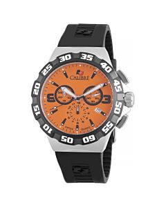 Men's Lancer Chronograph Rubber Orange Dial Watch