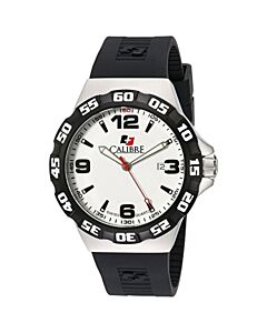 Men's Lancer Rubber White Dial Watch