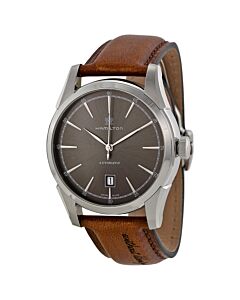 Men's Brown Leather Grey Dial