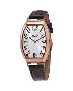 Men's Heritage Leather Silver Dial Watch