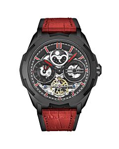 Men's Legacy Leather Red Dial Watch