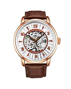 Men's Legacy Leather Rose Gold-tone Dial Watch