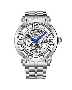 Men's Legacy Stainless Steel Silver (Skeleton Center) Dial Watch