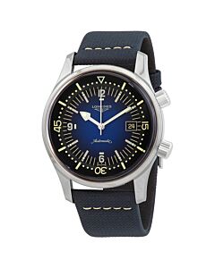 Men's Legend Diver (Calfskin) Leather Blue Lacquered Dial Watch