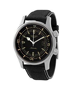 Men's Legend Diver Fabric (Leather Backed) Black Dial Watch