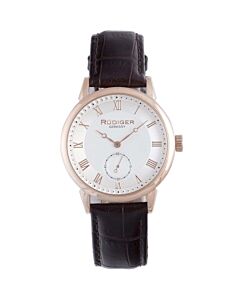Men's Leipzig Leather Silver Dial Watch