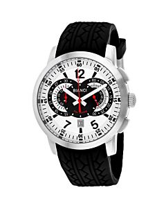 Men's Lombardo Chronograph Rubber White Dial Watch