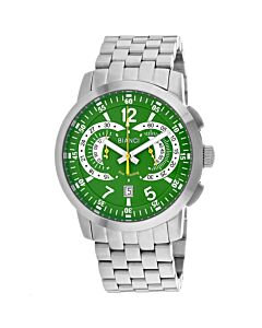 Men's Lombardo Chronograph Stainless Steel Green Dial Watch