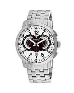 Men's Lombardo Chronograph Stainless Steel White Dial Watch