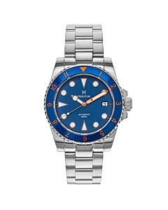 Men's Luciano Stainless Steel Blue Dial Watch