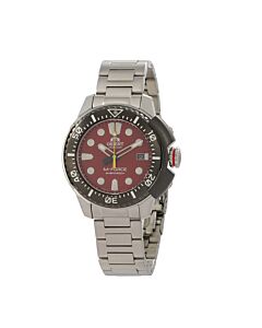 Men's M-Force Stainless Steel Red Dial Watch
