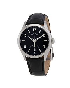 Men's M02-4 Leather Black Dial Watch