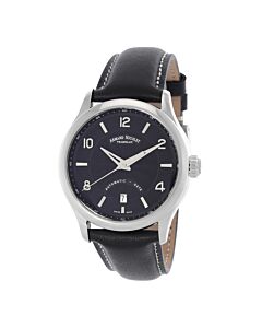 Men's M02-4 Leather Black Dial Watch
