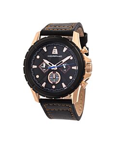 Men's M57 Series Chronograph Genuine Leather Black Dial Watch