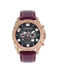 Men's M73 Series Chronograph Genuine Leather Charcoal Dial Watch