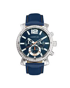 Men's M89 Series Leather Blue Dial Watch