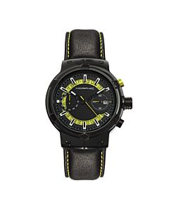 Men's M91 Series Genuine Leather Yellow Dial Watch
