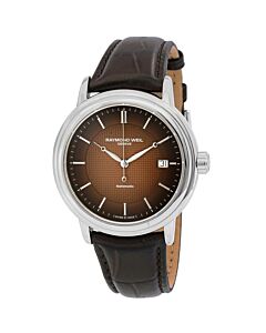 Men's Maestro Leather Brown Dial Watch