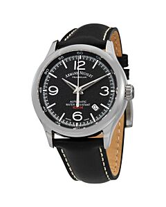 Men's MAH Leather Black Dial Watch