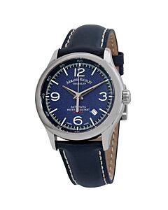 Men's MAH Leather Blue Dial Watch