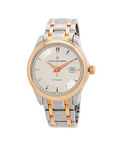 Men's Manero Autodate Stainless Steel/18k Rose Gold Silver Dial Watch