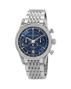 Men's Manero Chronograph Stainless Steel Blue Dial Watch