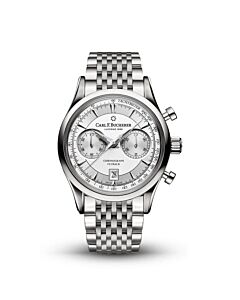 Men's Manero Flyback Chronograph Stainless Steel Silver-tone Dial Watch