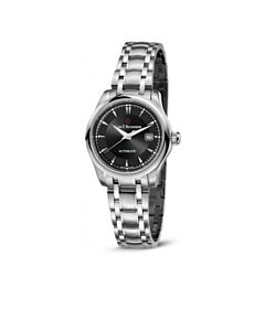 Women's Manero Stainless Steel Black Dial Watch
