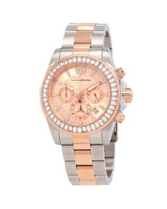 Men's Manta Chronograph Stainless Steel Rose Gold-tone Dial Watch