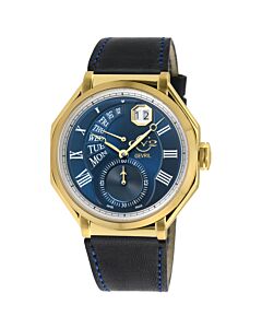 Men's Marchese Leather Blue Dial Watch