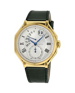 Men's Marchese Leather Silver Dial Watch