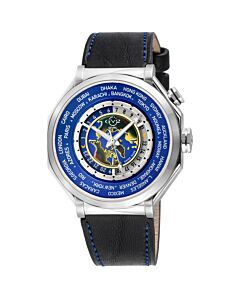 Men's Marchese Leather Blue Dial Watch
