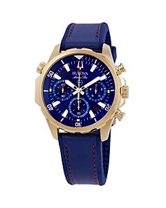 Mens-Marine-Star-Chronograph-Silicone-with-a-Blue-leather-Inlay-Blue-Dial