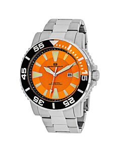 Men's Marletta Stainless Steel Orange Dial Watch