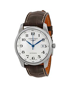 Men's Master Leather Silver Dial