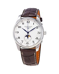 Men's Master Leather Silver Dial Watch