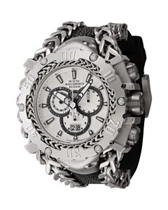 Men's Masterpiece Chronograph Genuine Stingray and Silicone and Stainless Steel Silver Dial Watch