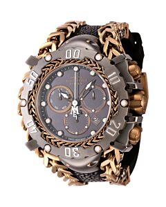 Men's Masterpiece Chronograph Genuine Stingray and Silicone and Stainless Steel Khaki and Gunmetal Dial Watch