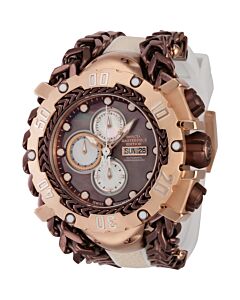 Men's Masterpiece Chronograph Silicone Brown Dial Watch