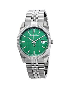 Men's Rolly  III Stainless Steel Green Dial
