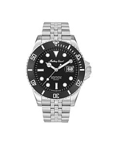 Men's Mathy Ceramic Stainless Steel Black Dial Watch